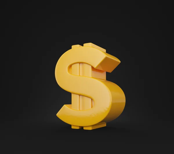 Arany dollár szimbólum — Stock Fotó