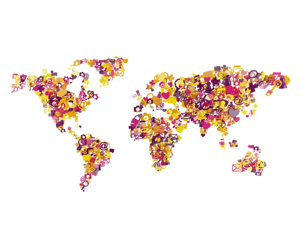 Ícone no mapa formulário — Fotografia de Stock