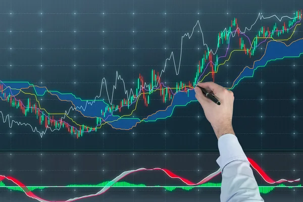 Handzeichnung Geschäftsdiagramm — Stockfoto