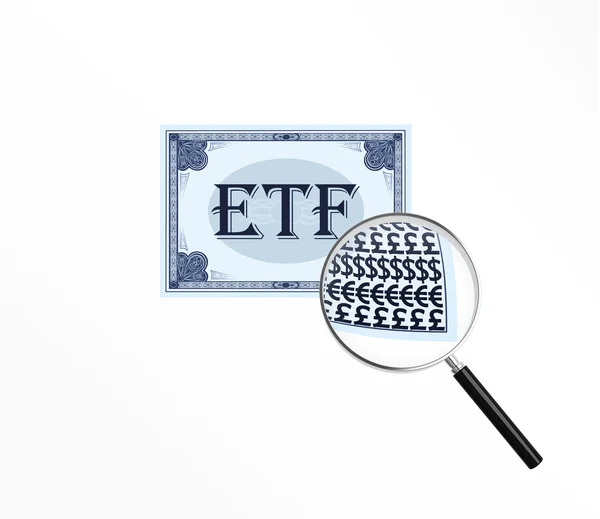 Förkortningen etf — Stockfoto