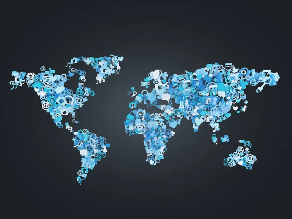 Icono en el mapa de formulario — Foto de Stock