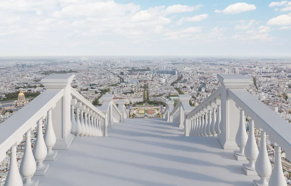 Escaleras a la ciudad — Foto de Stock