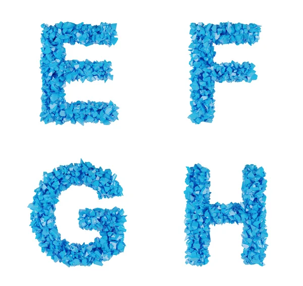 Blue alphabet — Stock Photo, Image