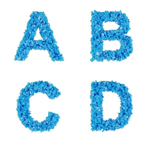 Alfabet niebieski — Zdjęcie stockowe