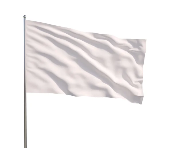 Махающий белым флагом — стоковое фото