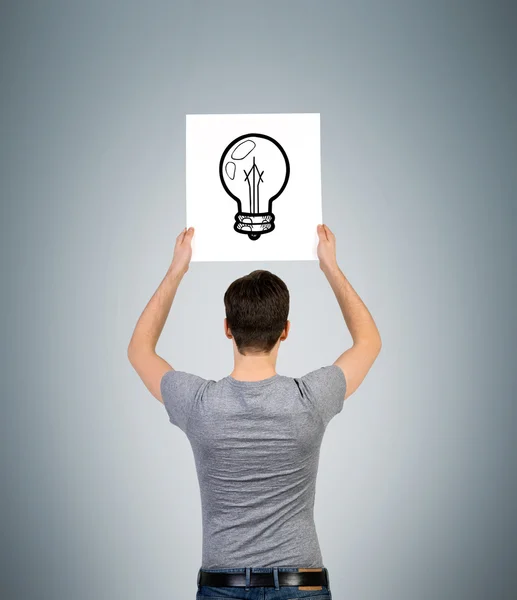 Poster with lamp — Stock Photo, Image