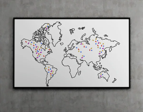 Mapa do mundo — Fotografia de Stock