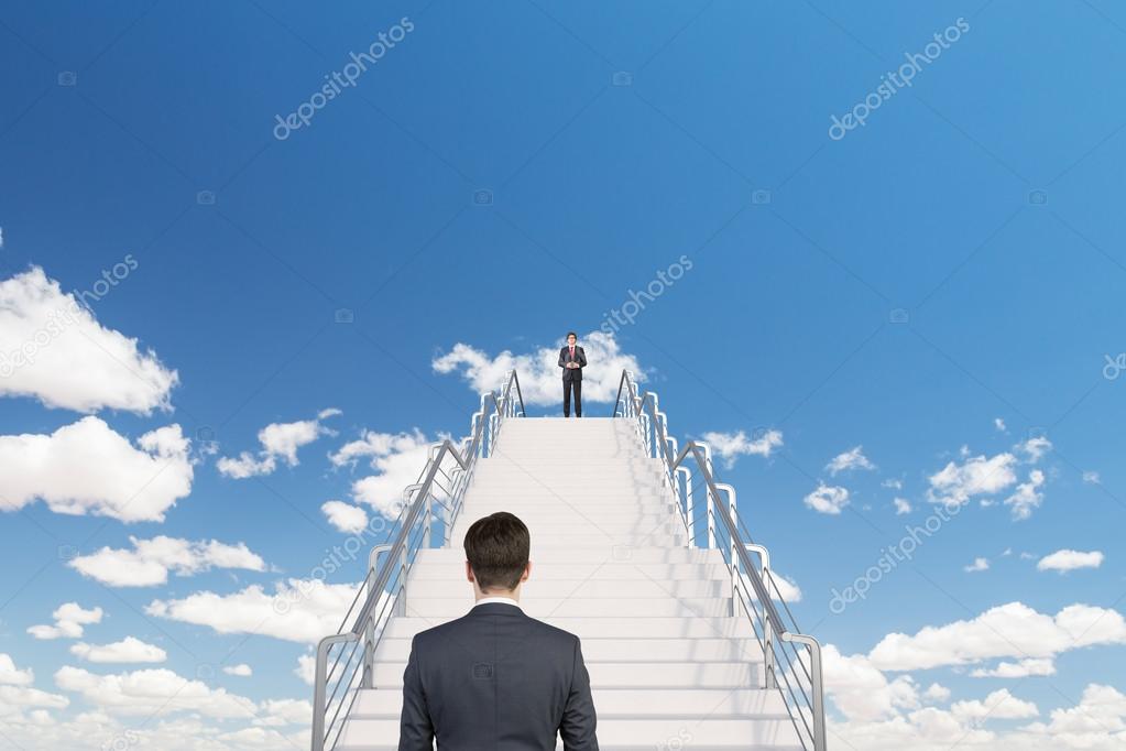 businessman on stairs