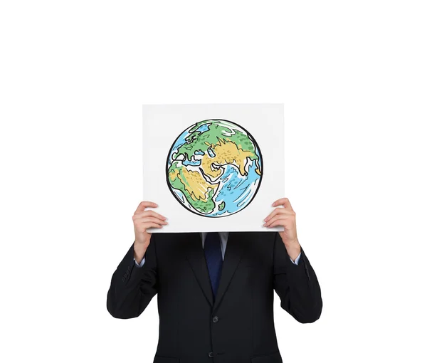 Poster with earth — Stock Photo, Image