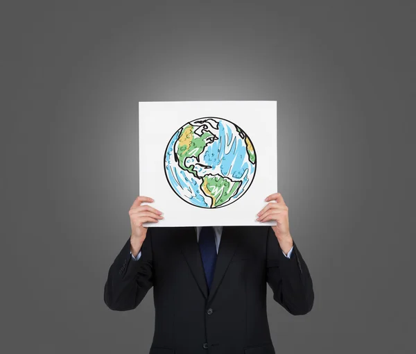Poster with earth — Stock Photo, Image