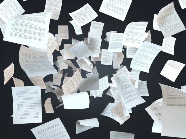 Tax papers falling — Stock Photo, Image