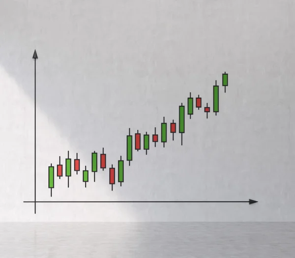 Drawing stock chart — Stock Photo, Image
