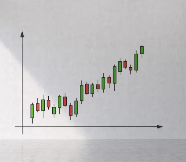 Zeichnung Aktiendiagramm — Stockfoto