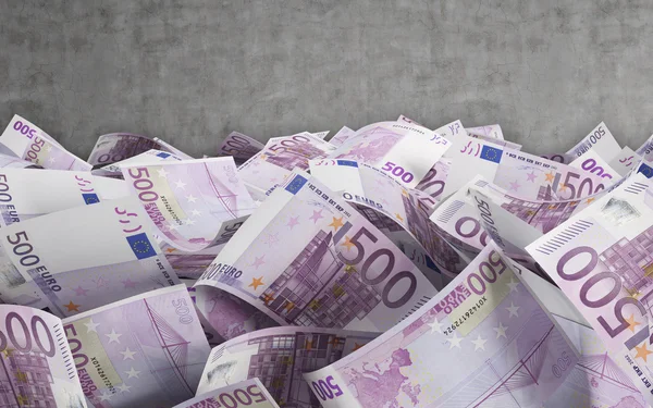 500 euro számlák — Stock Fotó