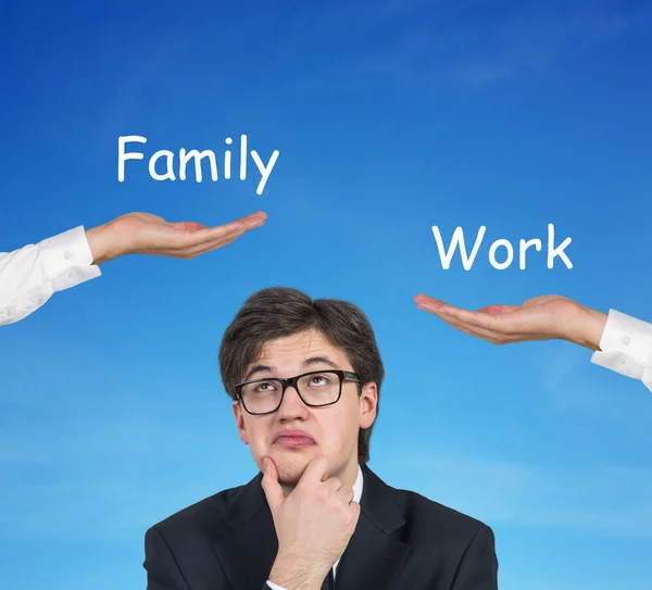 가족 이나 직장의 선택 — 스톡 사진
