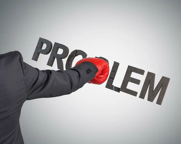 Businessman breaking problem — Stock Photo, Image