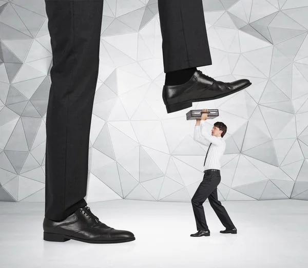 Leg comes on businessman — Stock Photo, Image