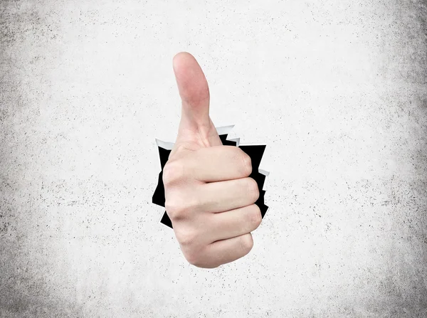 Hand showing thumb up — Stock Photo, Image