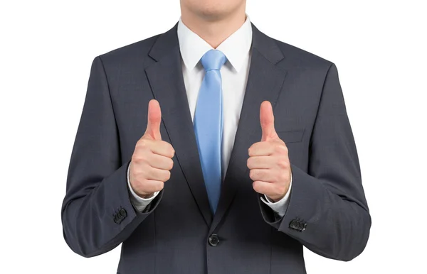 Businessman showing thumb up — Stock Photo, Image