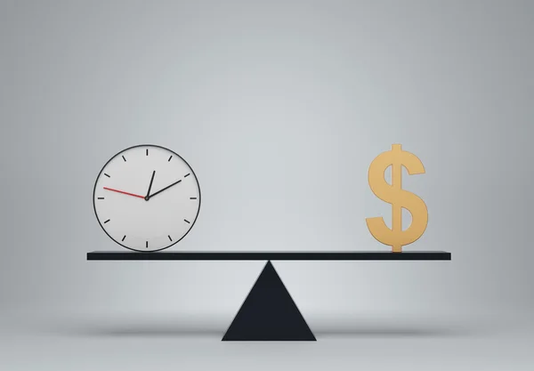 Tid och pengar balans — Stockfoto