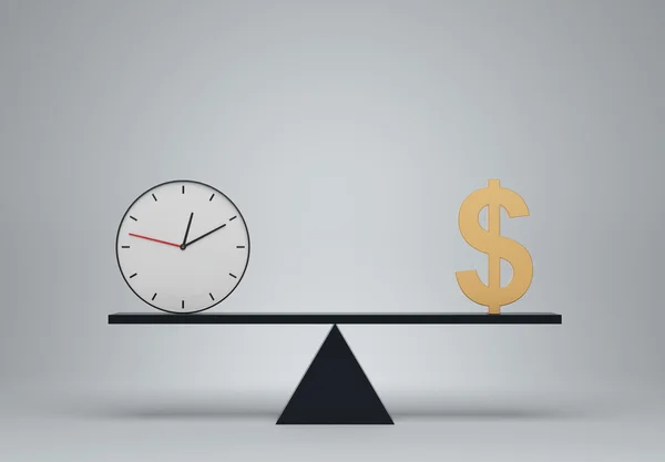 Balance de tiempo y dinero —  Fotos de Stock