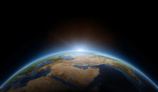 Soluppgång på jorden — Stockfoto