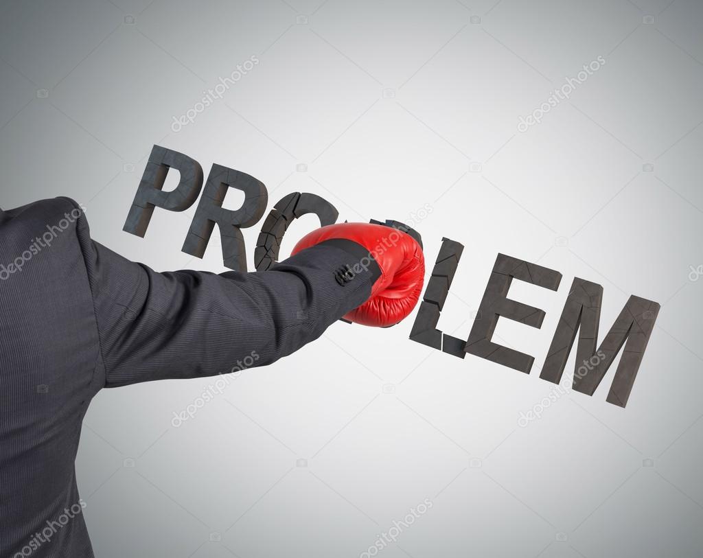 businessman breaking problem