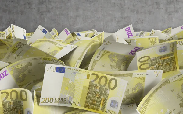 200 euro rekeningen — Stockfoto