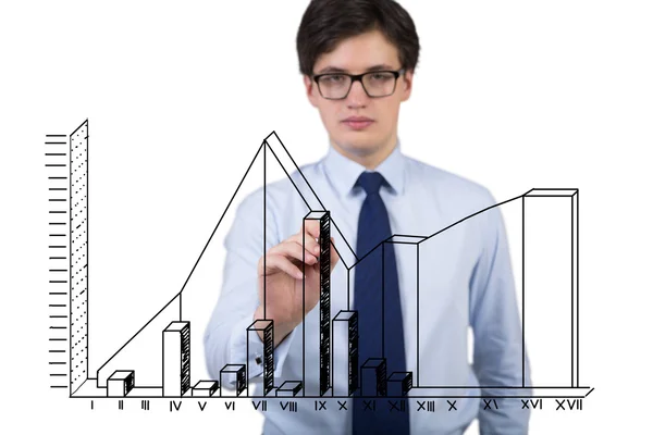 Işadamı çizim grafik — Stok fotoğraf