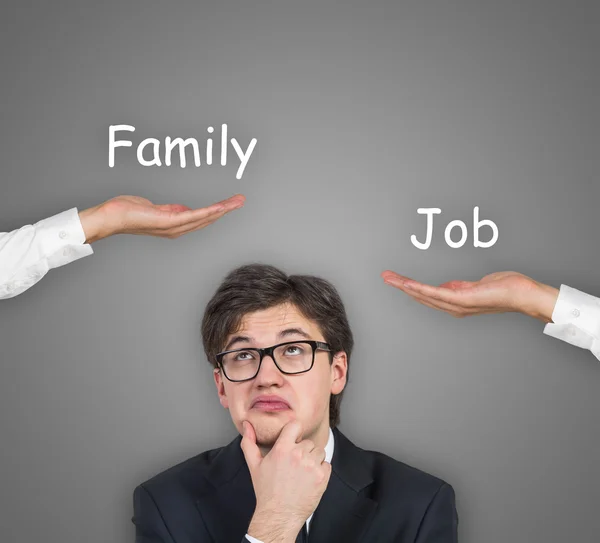 Keuze van familie of werk — Stockfoto