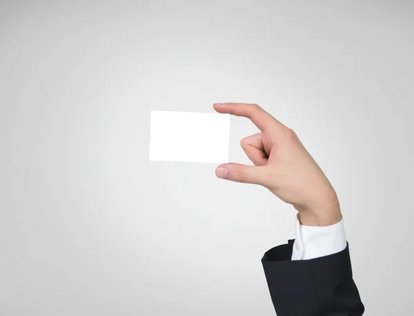 Hand holding business card — Stock Photo, Image