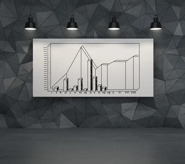 Aktiendiagramm — Stockfoto