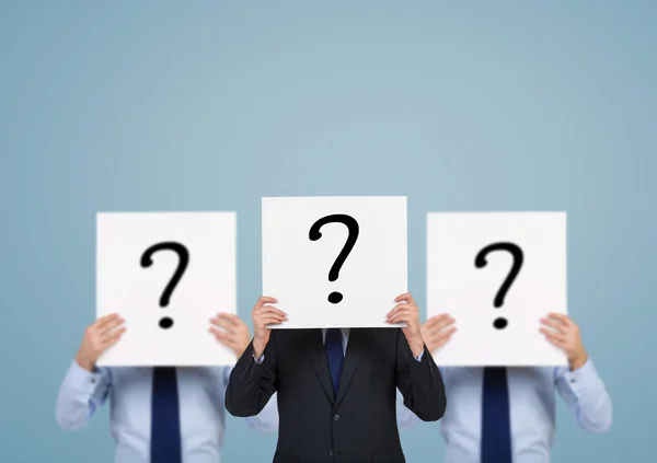 Poster with question mark — Stock Photo, Image