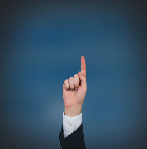 Hand pointing finger up — Stock Photo, Image