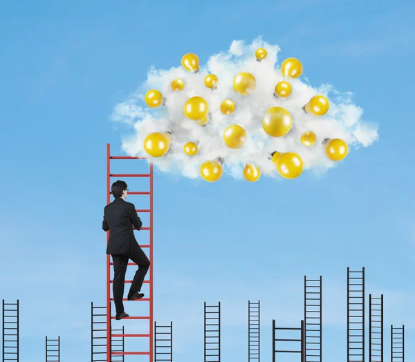 Clouds with lamps — Stock Photo, Image