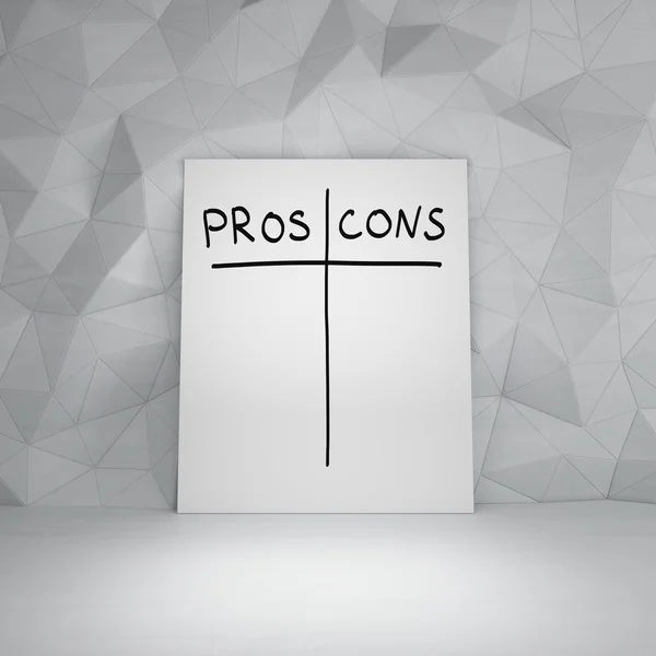 Pros and cons — Stock Photo, Image