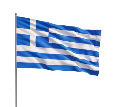 Yunanistan o bayrağı sallayarak