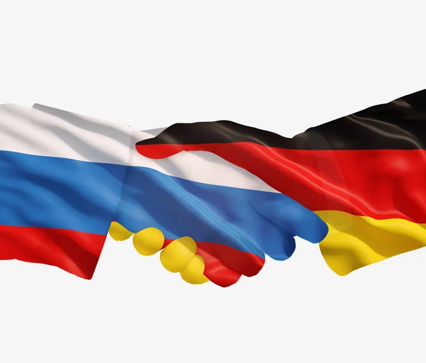 Γερμανία και Ρωσία χειραψία — Φωτογραφία Αρχείου