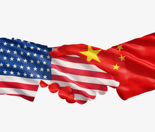 China and US handshake — Stock Photo, Image