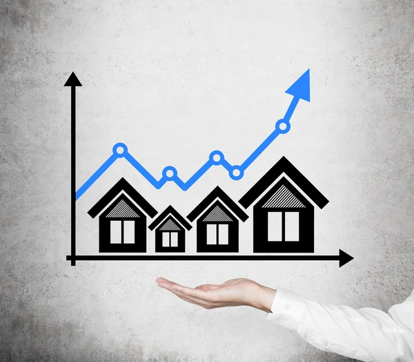 Gráfico inmobiliario — Foto de Stock