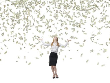 Dolar uçan arasında iş kadını