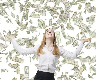 Dolar uçan arasında iş kadını
