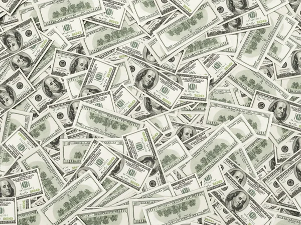 Pattern of one hundred dollar bills pile — Stock Photo, Image