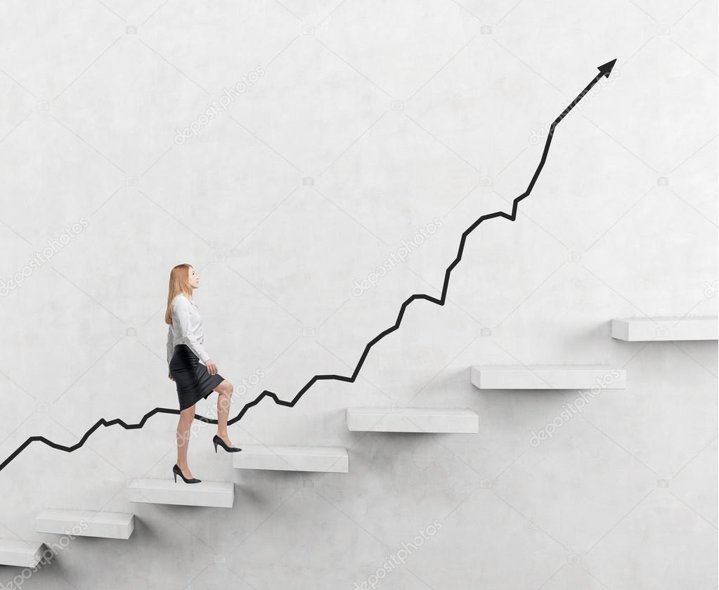 Leadership And Career Development Concept Stock Photo - Download Image Now  - Staircase, Women, Steps - iStock