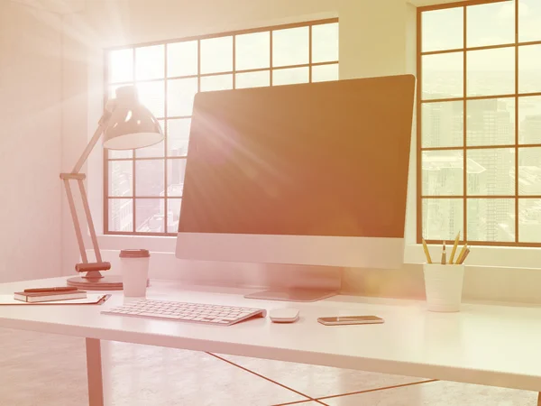 Local de trabalho no escritório — Fotografia de Stock