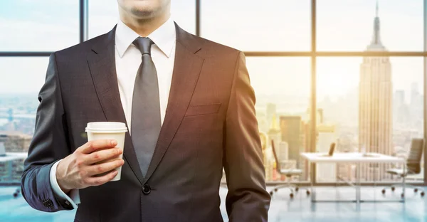 Businessman with coffee, break — ストック写真