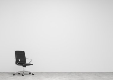 Castor chair  at the concrete background