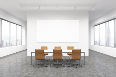 Spacious empty meeting room