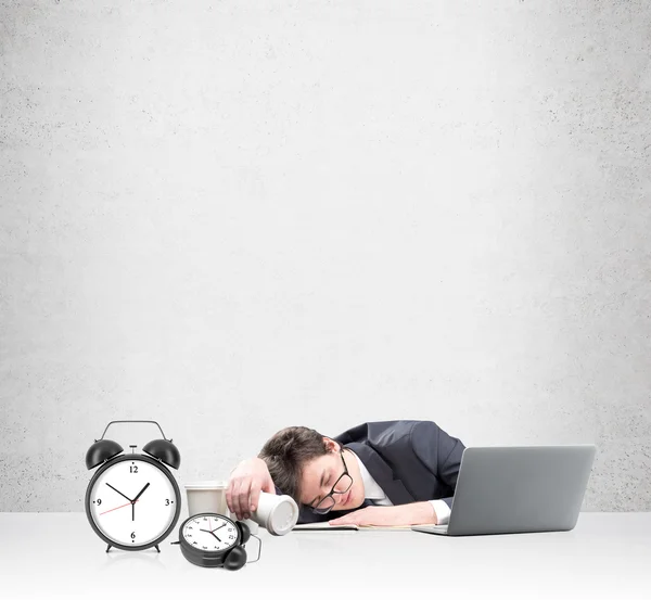 Sleeping at work place — Stockfoto