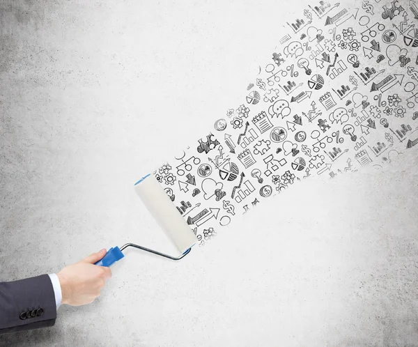 New ideas, painting the wall — Stock Photo, Image